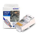 Conector Blindado Vazado RJ45 [100 Unidades]