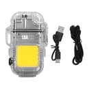 Isqueiro de Plasma com Lanterna [Prata]