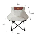 Cadeira Dobrável de Camping Pesca [Bege com Bolso]