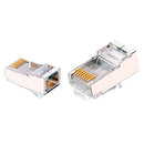 Conector Blindado Vazado RJ45 [100 Unidades]