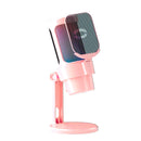 Microfone Gamer Condensador RGB [Rosa]