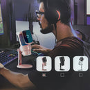 Microfone Gamer Condensador RGB [Rosa]