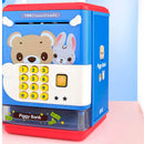 Cofrinho Digital Puxa Notas Digital Senha [Azul]