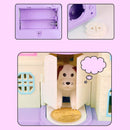 Cofrinho Casinha Puxa Moeda [Rosa/Roxo]