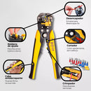 Kit Alicate Crimpar Descascador 1200 Terminais Ilhós Tubular