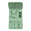 Kit Manicure 16 Peças Bolsa Dobrável [Verde]