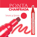 Canetão Permanente 12 Unidades [Vermelho]