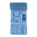 Kit Manicure 16 Peças Bolsa Dobrável [Azul]