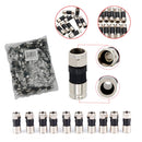 Conectores Compressão Rg59 Cabo Coaxial [100 Unidades]