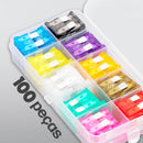Kit Fusível Automotivo 10 Modelos [100 Peças]