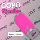 Copo Térmico com Tampa e Abridor 591ml [Rosa Neon]
