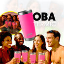 Copo Térmico com Tampa e Abridor 591ml [Rosa Neon]