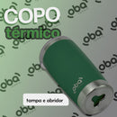 Copo Térmico com Tampa e Abridor 591ml [Verde Militar]