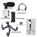 Kit Gravação Youtuber Live Tripé Led Microfone