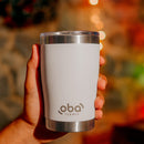 Copo Térmico com Tampa 473ml [Branco Brilha]