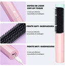 Escova Alisadora de Cabelo Sem Fio