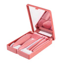 Conjunto Estojo Kit Pincel de Maquiagem com Espelho