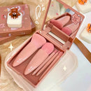 Conjunto Estojo Kit Pincel de Maquiagem com Espelho