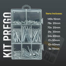 Kit de Pregos 15 a 70 mm [390 Unidades]
