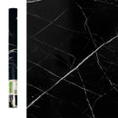 Papel de Parede Preto Marmorizado Branco