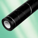 Papel de Parede Preto Marmorizado Branco