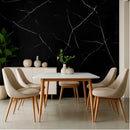 Papel de Parede Preto Marmorizado Branco