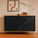 Papel de Parede Preto Marmorizado Branco