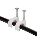 Kit 100 Fixador de Fios Cabos Parede com Prego [10mm]