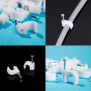 Kit 100 Fixador de Fios Cabos Parede com Prego [10mm]