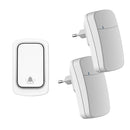 Campainha Residencial Dupla Sem Fio e Sem Bateria 38 Toques [Branco]