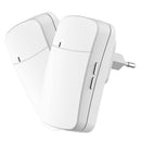 Campainha Residencial Dupla Sem Fio e Sem Bateria 38 Toques [Branco]