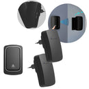 Campainha Residencial Dupla Sem Fio e Sem Bateria 38 Toques [Preto]