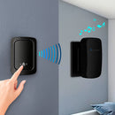 Campainha Residencial Dupla Sem Fio e Sem Bateria 38 Toques [Preto]