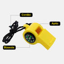 Apito de Emergência com Bússola e Cordão