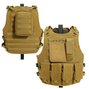 Colete Tático Militar Ajustável Airsoft Paintball [Marrom]