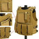 Colete Tático Militar Ajustável Airsoft Paintball [Marrom]