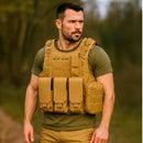 Colete Tático Militar Ajustável Airsoft Paintball [Marrom]