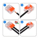 Conector Emenda de Fios 2 Vias Flat [100 Unidades]