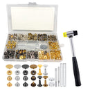 Botões de Pressão Metal com Martelo Duplo [120 Peças]