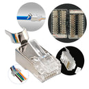 Conector Blindado Vazado RJ45 CAT 7 [40 Unidades]