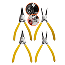 Kit de Alicates para Anéis Interno Externo Curvo Reto [4 Peças]