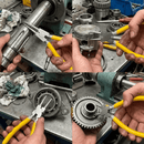 Kit de Alicates para Anéis Interno Externo Curvo Reto [4 Peças]