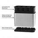 Escorredor Porta Talheres Inox com Drenagem [4 Divisões]