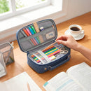 Estojo Escolar Organizador com 3 Divisórias [Azul]