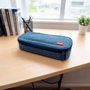 Estojo Escolar Organizador com 3 Divisórias [Azul]