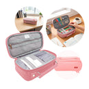 Estojo Escolar Organizador com 3 Divisórias [Rosa]