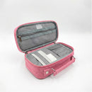 Estojo Escolar Organizador com 3 Divisórias [Rosa]