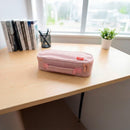 Estojo Escolar Organizador com 3 Divisórias [Rosa]