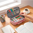 Estojo Escolar Organizador com 3 Divisórias [Rosa]