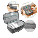 Estojo Escolar Organizador com 3 Divisórias [Cinza]